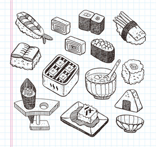 涂鸦日本食品图标集