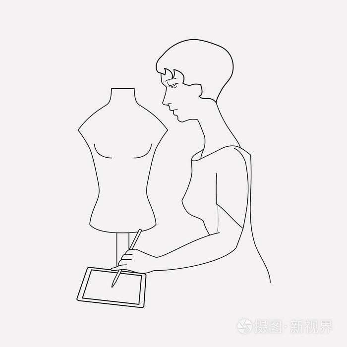 裁剪衣服简笔画图片