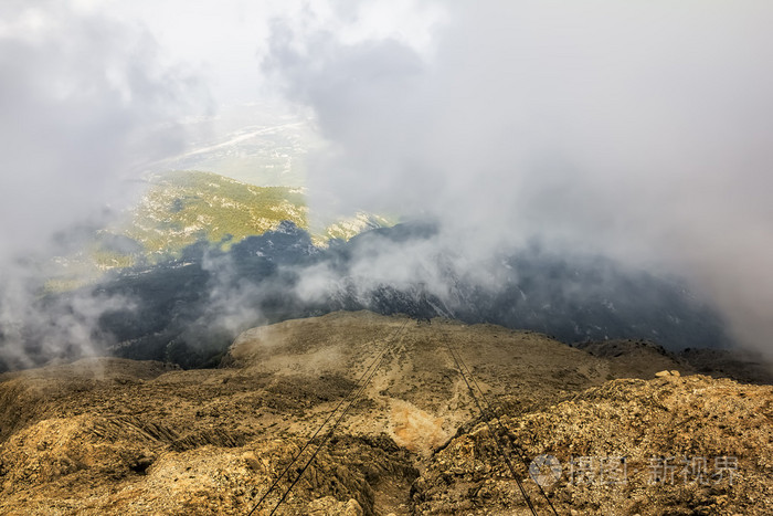 全景从装载 tahtali，土耳其，凯梅尔