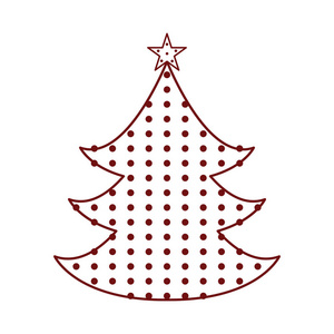 孤立的圣诞树图标