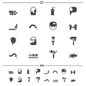 绘画 icons.vector eps10