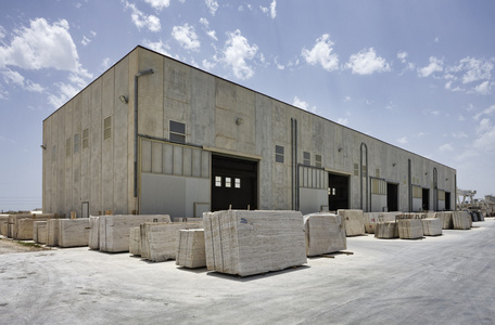 大理石的切割工厂照片