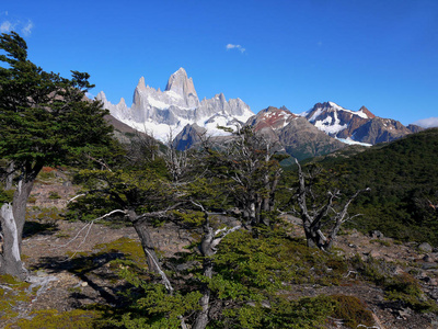罗伊和周围的山峰附近 El Chalten 圣克鲁斯阿根廷
