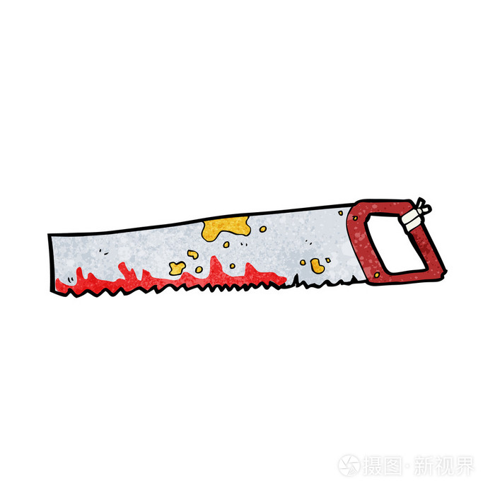 卡通生锈老外科医生看见