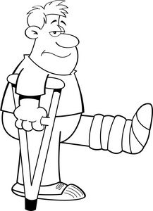 拐杖卡通拄着拐杖的卡通人照片