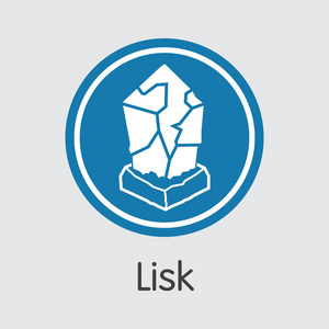 Lisk 加密币种。矢量 Lsk Web 图标