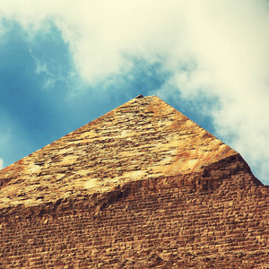 埃及开罗吉萨。金字塔的一般看法