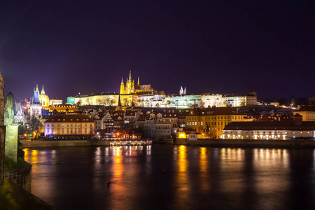布拉格夜景 古历史建筑