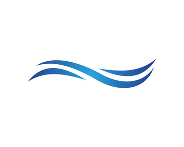 水波浪 Logo 模板矢量