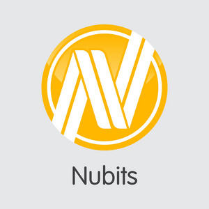 Nubits 虚拟货币硬币。Nbt 的矢量元素