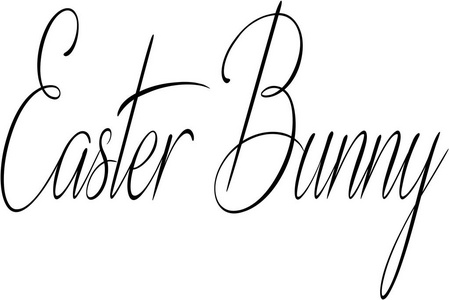 复活节兔子文本符号插图