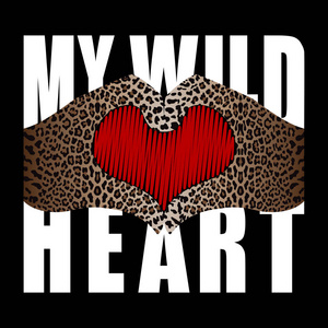 我狂野的心 t恤时尚印花豹纹图案照片