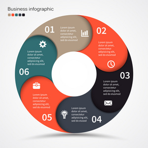 现代的矢量信息图形的商务项目