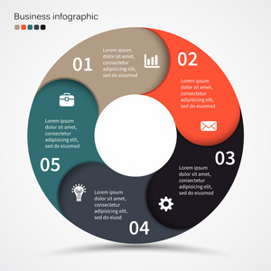 现代的矢量信息图形的商务项目
