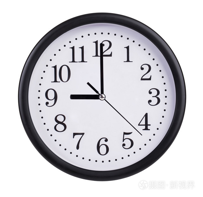 在钟面上的九个小时照片-正版商用图片06s3eu-摄图新视界