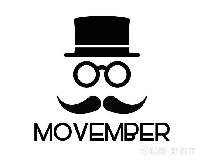 movember 例证载体, 胡子剪影例证载体, movember 例证载体