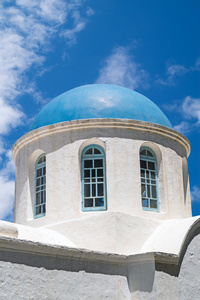 希腊圣托里尼岛上的传统建筑