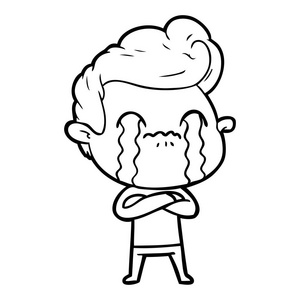 哭卡通人物图片-哭卡通人物素材-哭卡通人物插画-摄图新视界