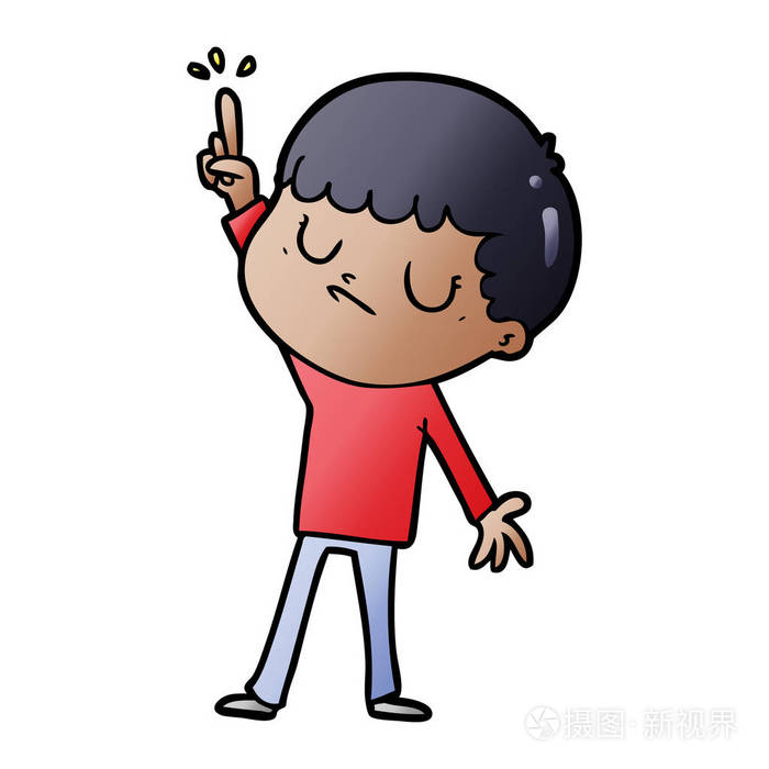 卡通坏小子的矢量插图