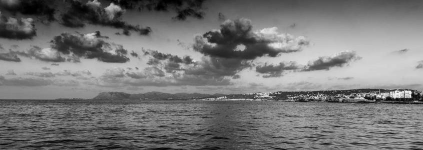 海洋干尼尼克里特岛希腊等地的云景观