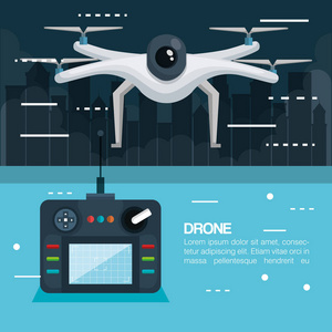 遥控技术的无人机图标