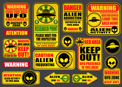 火星人恐怖警告不明飞行物的外星人迹象集合照片