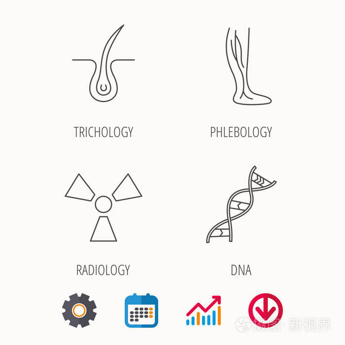 届静脉学 trichology 和 Dna 的图标