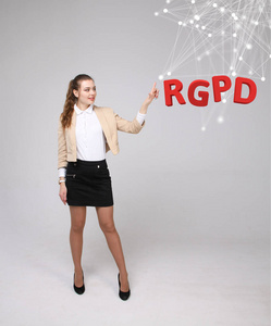 Rgpd, 西班牙语, 法语和意大利语版本的 Gdpr Reglamento 将军 Proteccion de datos。一