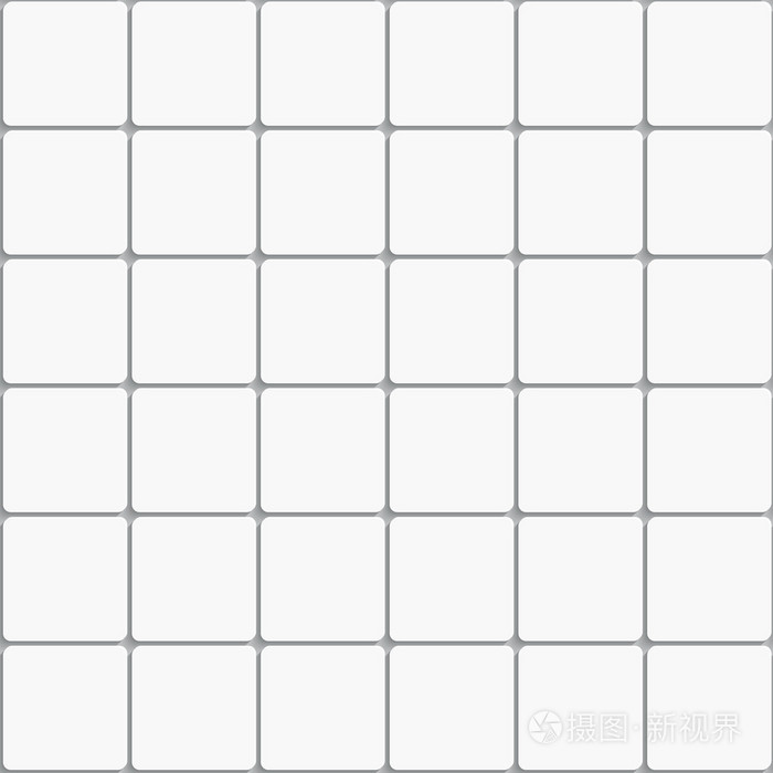 无缝的白色方形瓷砖背景