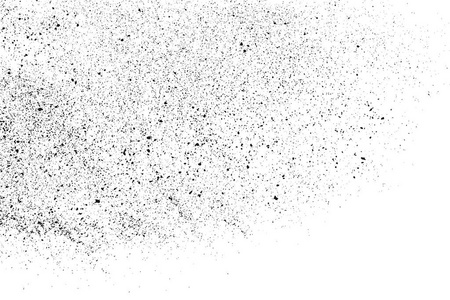 白色背景上的黑色颗粒状纹理。灰尘覆盖。深色噪音颗粒。矢量设计元素, 插图, eps 10