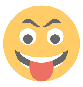 社交交流平台 emoji 表情淘气的表情