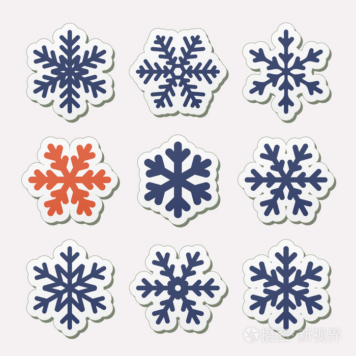 简单的雪花插画-正版商用图片06tqzd-摄图新视界