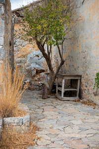 前麻风病人殖民地的废墟, Spinalonga 岛, 克里特岛, 希腊