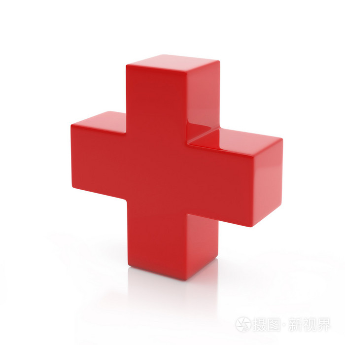 孤立的白色背景上的加号