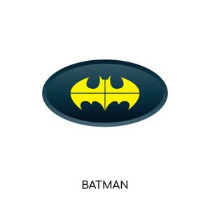 蝙蝠侠标志图像被隔离在白色背景为您的网站, 移动照片