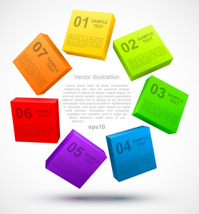 有色的市场有色板块 3d 选项照片