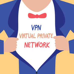手写文本写入 Vpn 虚拟专用网络。概念意味安全加密的连接在互联网上