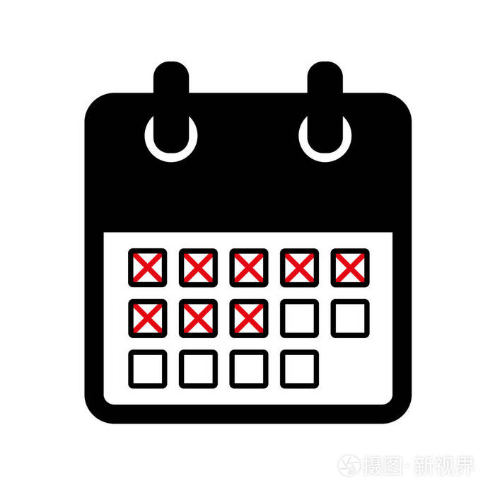 日历图标象形图中的天数计数