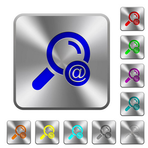 搜索电子邮件地址圆形方形钢扣