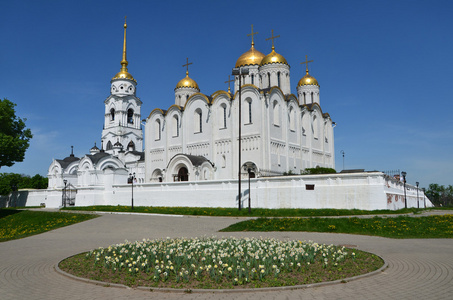 乌斯别斯基大教堂在 vlsdimir，俄罗斯的金色圆环