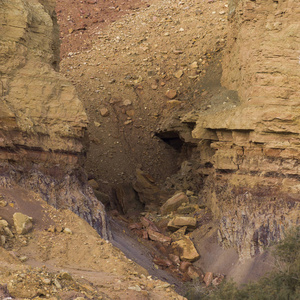 沙漠中的岩石形成, Makhtesh 雷蒙, 南南沙漠, 以色列