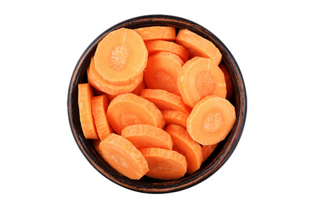 白底切胡萝卜照片