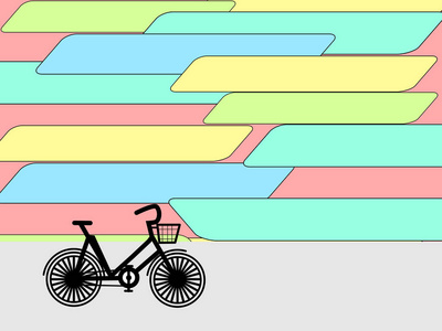 城市自行车颜色背景, 例证向量