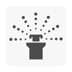 喷水头喷水喷头图标白色照片