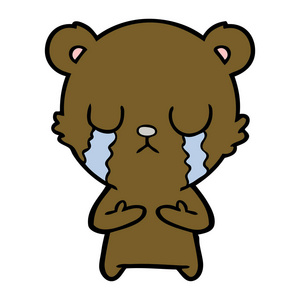 悲伤卡通熊图片-悲伤卡通熊素材-悲伤卡通熊插画-摄图新视界