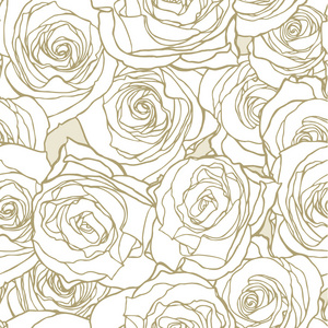 优雅无缝模式与鲜花玫瑰图片