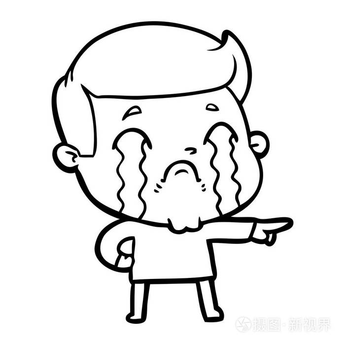 卡通人物哭泣的媒介例证插画-正版商用图片06uqtc-摄图新视界