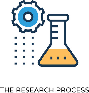 研究过程彩色矢量图标