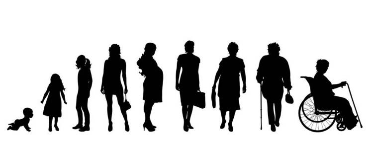 一生变化剪影图片