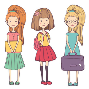 走路上学卡通图片